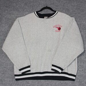 Mossyrock Vikings Crewneck Sweatshirt Mens Large Gray Black Embroidered‎